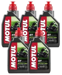 Motul 5 Liter Scooter Expert SAE 10W-40 MA 4T 4 Stroke Motor Oil (5 x 1 Liter) - Picture 1 of 1