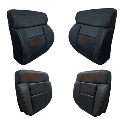 Ford F150 Lariat 2005 2006 2007 cubierta de asiento delantera completa de cuero perforado negra Foto 1 de 4