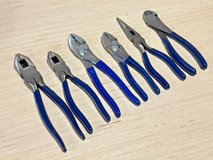 NAPA Tools USA 6pc Blue Grip Pliers Cutters Set - P72, P653, P27, P29, P657, P50 - Picture 1 of 18