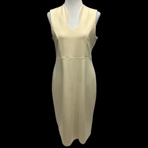 Nina Leonard Beige Sleeveless Knit Dress Misses size L - Picture 1 of 6