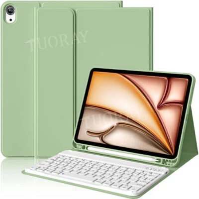 For iPad 5/6/7/8/9/10/11th A16 Pro Air 11 Inch M3 2025 6/5/4th Gen Keyboard Case - Image 1 of 4
