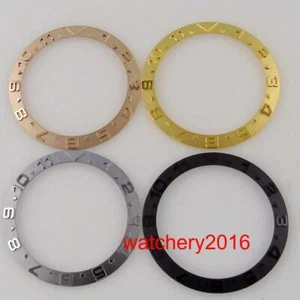 38mm Watch Bezel Insert Silver Black Rose Gold Fit 40mm GMT Automatic mens watch - Picture 1 of 11