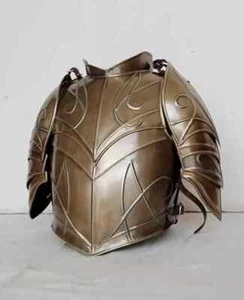 Medieval LOTR Elven Armor Cuirass With Pauldrons Cosplay Larp Jacket Armor Brass - Picture 1 of 4