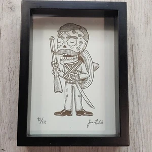 Framed Art Print by Jose Pulido Day of the Dead Skeleton Figure 92/110 Signed - Picture 1 of 8