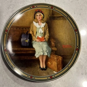 Piatto da collezione Norman Rockwell sogno una ragazza Edward M. Knowles 1985 - Foto 1 di 7