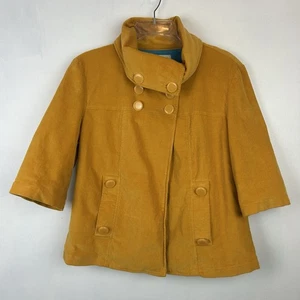 Anthropologie Tülljacke Damen Large kurz Peacoat gelb Cord adrett - Bild 1 von 9