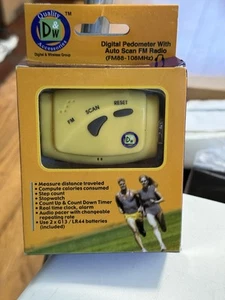 Digital Pedometer With Auto Scan FM Radio (FM88-108MHz) Clock Alarm - Picture 1 of 7