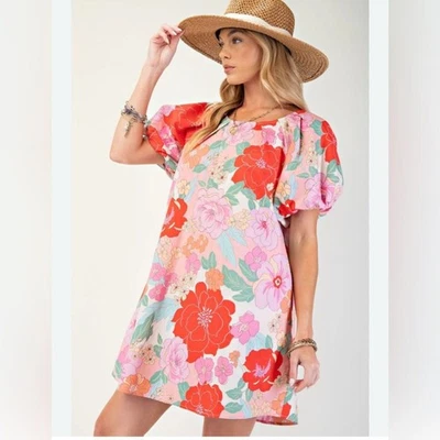 Vestido Floral Caballete Nuevo con Etiquetas Talla 2x Foto 1 de 4