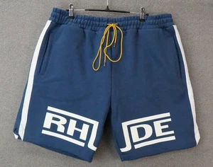 Rhude Sweatshorts Herren Blau Baumwolle Größe 2XL Neu mit Etikett - Bild 1 von 9