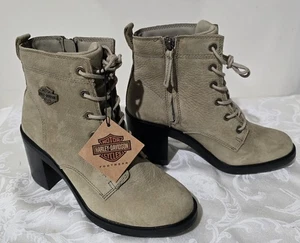 Bota de motocicleta Harley-Davidson para mujer Corby con tacón de encaje D15001 talla 9,5 M - Imagen 1 de 12