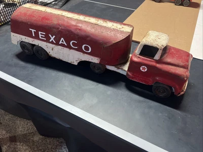 Camión cisterna de combustible Buddy L Texaco vintage años 50 juguete acero prensado Foto 1 de 4