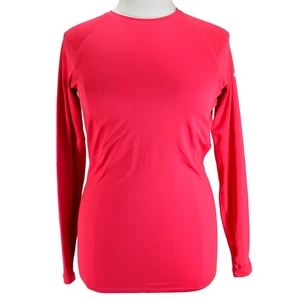 Nike Therma Fit Top Womens Size XL Red Long Sleeve Thumbholes Crewneck Pullover - Picture 1 of 7