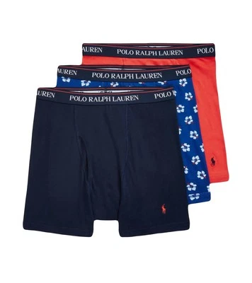 NWT Polo Ralph Lauren.  3 Pack. Cotton CLASSIC BOXER BRIEF. Multi. MSRP $49.50 - Image 1 of 4