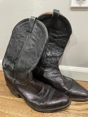Botas vaqueras Dan Post de cuero negras para hombre talla 11D Foto 1 de 4