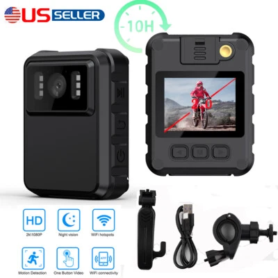 1080P Audio Video DVR IR Night Cam WIFI HD 4K Camcorder Mini Police Body Camera