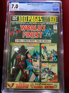 World's Finest Comics #223, CGC 7.0, Key 1st Thomas Wayne Jr. and Origin Deadman - Picture 1 of 3