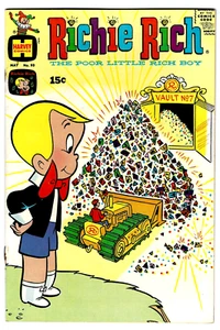 RICHIE RICH #93 in VF+ condition a 1970 Harvey Bronze Age Comic - Picture 1 of 2