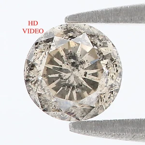 Diamante natural suelto forma redonda 0,87 quilates 5,75 mm color marrón diamante LQ9364 - Imagen 1 de 8
