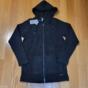 Bench Zip-Up Hoodie Women's Sz M Black Gray Wool NWT - Picture 1 of 13