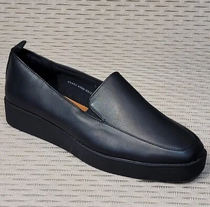 Mocassins compensés bas en cuir véritable M&S ~ Taille 6 ~ NOIR (prix de vente conseillé 45€) - Photo 1/5