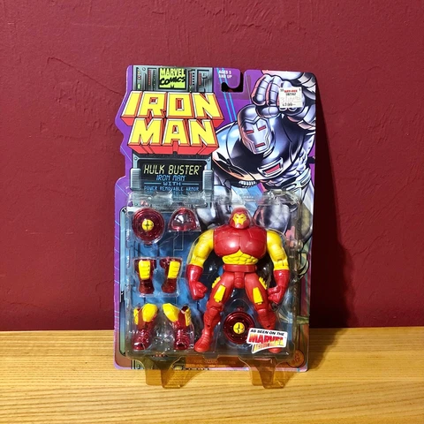 Marvel Hulk Buster Iron Man Action Figure with Power Removable Armor 1995 NEW Cover