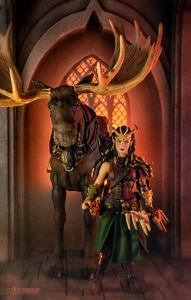 Mythic Legions Artemyss 2 ELFEN FIGURE & ALDER (Moose Steed) / LOTR and D&D fans - Picture 1 of 12