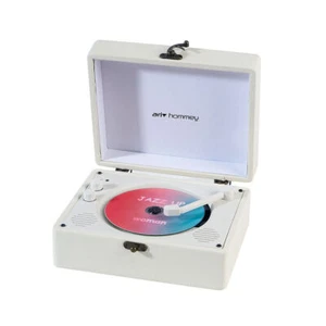 Retro Suitcase CD Player Desktop Bluetooth 5.0 with Speaker CD-R CD-RW CD-WMA - Picture 1 of 22