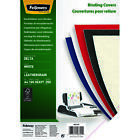 Fellowes Binding Cover Delta Leathergrain A4 250Gsm White Pack 100 5370104