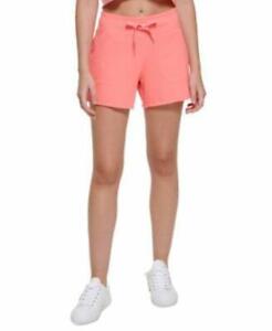 MSRP $40 Calvin Klein Womens Ribbed Waistband Short Energy Orange Size XL