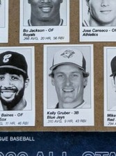 1989 1990 1991 MLB All-Star Game Program Player Cuts - U Pick a player