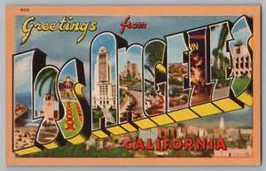 Postcard Greetings From Los Angeles, California, Large Letter - Picture 1 of 2