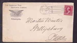 THE AMERICAN FIRE INSURANCE CO. 1891, PHILADELPHIA, PA. - Picture 1 of 2