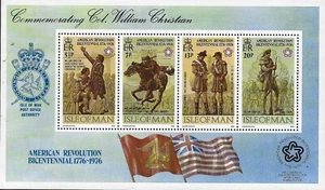 1976 Isle of Man Sg MS79 Bicentenary of American Revolution MNH - Picture 1 of 2