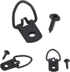D-Ring Bilderaufhänger mit Schrauben - 50er Pack - 15 Pfund - schwarz - 50er Pack, schwarz - Bild 1 von 6
