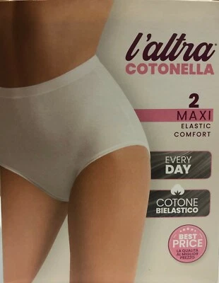 N.4 SLIP MAXI DONNA in COTONE bielastico con tassello COTONELLA art.3941 COMFORT