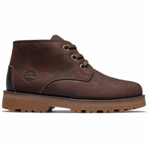Timberland Courmakid Chukka Boot Brown Leather with Inside Zip UK 2.5 - Picture 1 of 5