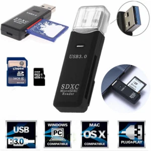 MINI 5Gbps Super Speed USB 3.0 Micro SD/SDXC TF Card Reader Adapter TDO - Picture 1 of 14