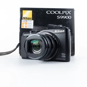 *N.MINT* Nikon COOLPIX S9900 16MP Digital Camera 30X Zoom - Black - Foto 1 di 15