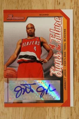 Autógrafo de novato Bowman Signs of the Future 2005-06 SOF-JJ Jarrett Jack Foto 1 de 3