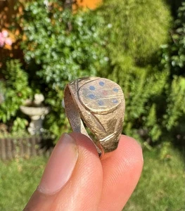Brass Asht Dhatu Ring Eight Different Metals Evil Eye Protection Nazar Luck - Picture 1 of 10