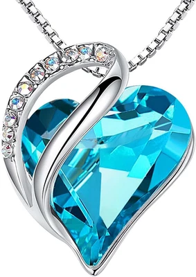 Collares para Mujer Infinito Corazón Cristal Piedra Cumpleanos Ajustables Foto 1 de 4