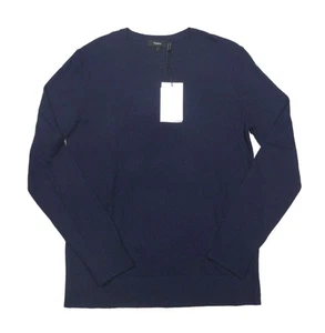 Theory Men's Navy Harman Riland Wool Blend Crew-Neck Pullover Sweater - Picture 1 of 3