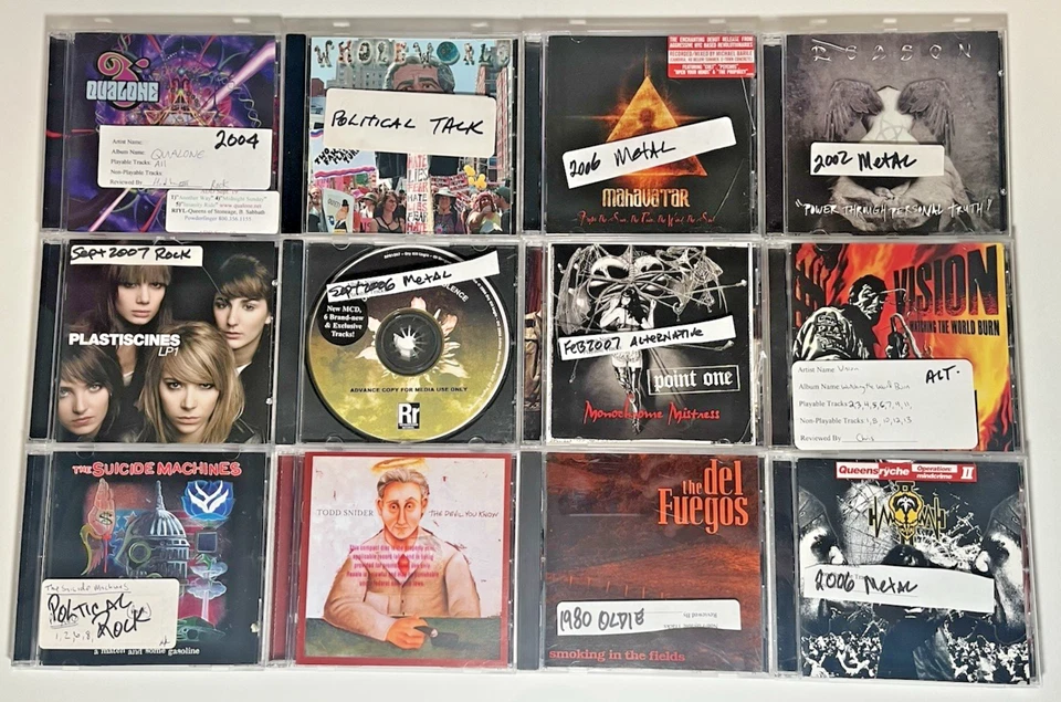 12 Promo CD'S * HARD ROCK Lot #12 * Punk Metal Foto 1 de 3