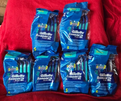 6 nuevos packs Gillette Sensor Plus 2 maquinillas de afeitar desechables, 30 ct, ¡¡Envío gratuito!!! Foto 1 de 3