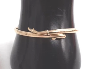 Vintage 9ct Yellow Gold Bangle With Dolphin Head & Tail Hallmarked 5.41g - Picture 1 of 8