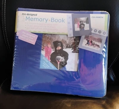 Álbum de libros de memoria prediseñado Colorbök 8x8 tema de invierno copo de nieve azul oscuro Foto 1 de 4