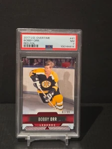 2017-18 Upper Deck Overtime Red #1 /99 Bobby Orr PSA 7 NM Boston Bruins HOF - Picture 1 of 2
