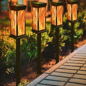 Solar Flame Lights Outdoor, 8Pack with Flickering Flame LED, Landscape Lighting - Picture 1 of 6