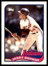 1989 Topps Traded Jerry Browne . Cleveland Indians #16T