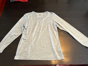 Exotficio Women’s Long Sleeve Blue Pocket Large Hiking Camping Travel Wicking - Picture 1 of 12